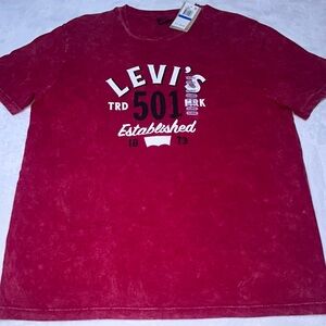 Levi's 501 graphic T shirt men’s size XL red